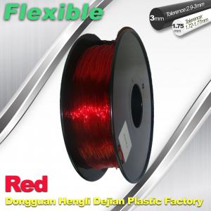 Quality Professional Eco Friendly Flexible( TPU )  Red 3D Printer Filament 1.75mm for sale