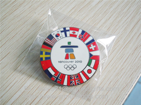 Soft enamel Olympic Games lapel pin
