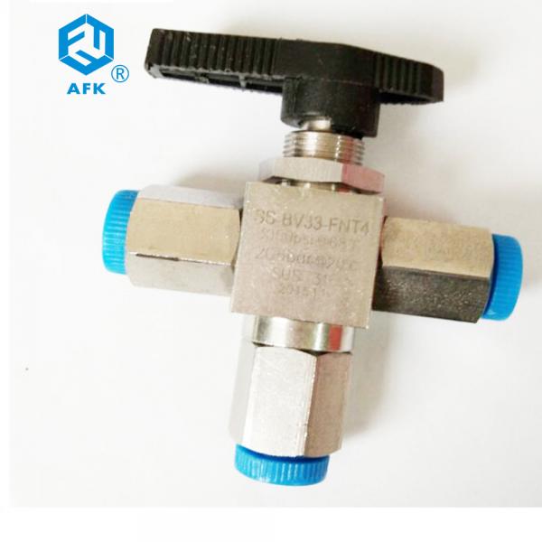 Buy Manual Operating Stainless Steel Ball Valve Three Way With Npt Female Thread at wholesale prices