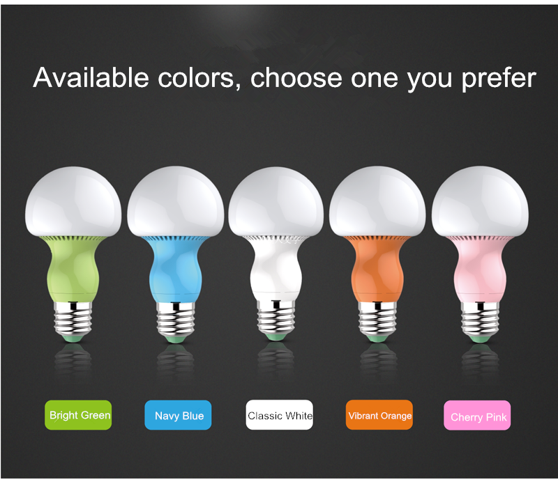 white color 5W Bluetooth control smart led bulb