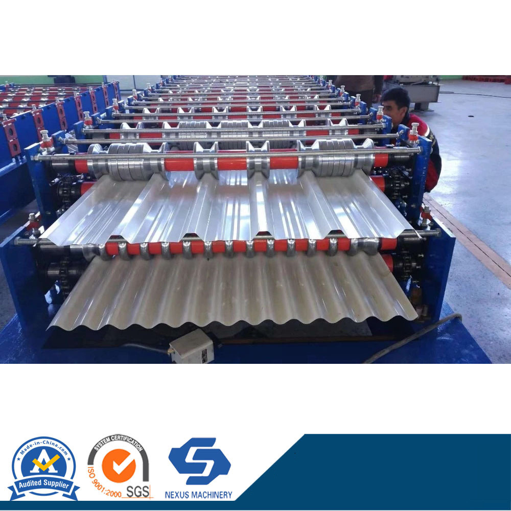 China                  Corrugated Trapezoidal Pattern Cold Bending Machine Roofing Metal Roof Tile Roll Forming Machine              on sale