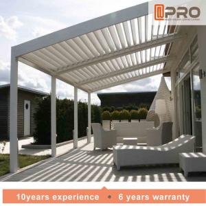 Quality Durable White Aluminum Attached Pergola Wall Mounted Style For Window Of Office for sale