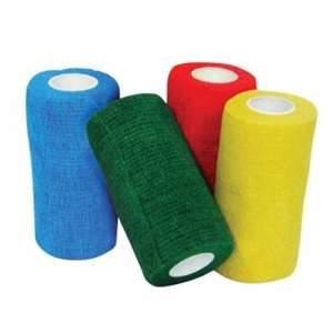 Quality Custom Blue Double Layers Non - woven Elastic Self - adherent Cohesive Flexible Bandages for sale