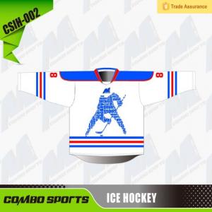 Quality Long Sleeve Team Ice Hockey Jersey Uniform Chest Width 65-87.5cm for sale