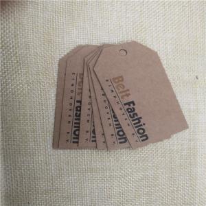 Quality Custom 2mm Cardboard Kraft Paper Hang Tags For Clothing Glossy Lamination for sale