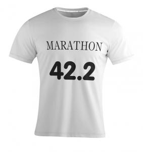 Quality 100% Polyester Marathon T Shirt With Customzied Logo And Sponsor Logo for sale