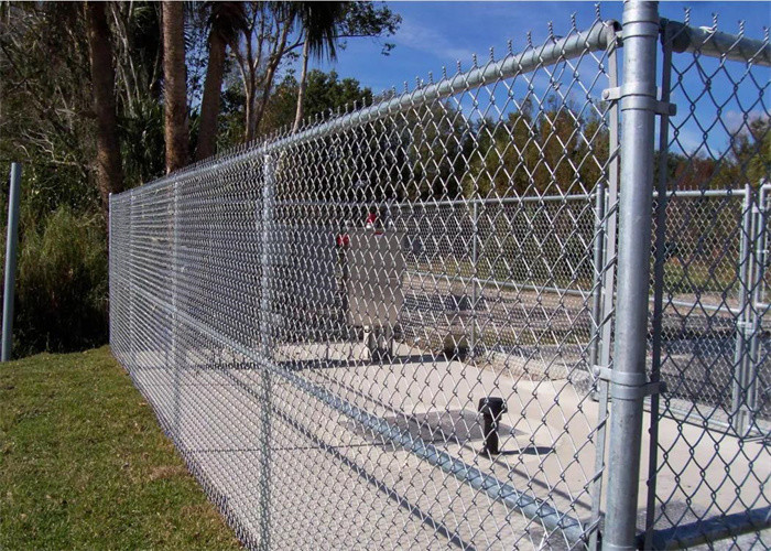 Quality 2.5mm 2m Height Plastic Coated Chain Link Fencing Airport Security Cyclone Mesh for sale