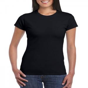 Quality Summer Cool 180G/M2 Womens Fitted T Shirts , SM MD LG XL Black Cotton Shirt for sale