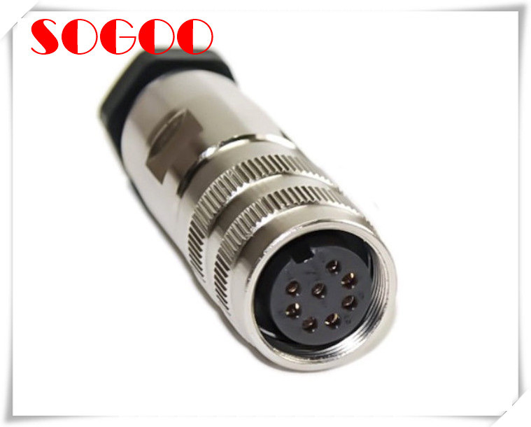 Quality 8pin Din AISG Connector M16 Circular Electrical Connectors Straight Plug for sale