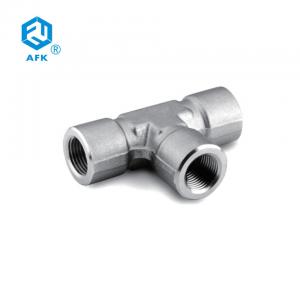AFK Stainless Steel Tube Fittings 1/8 1/4 3/8 1/2 In Female Branch Tee Fitting NPT Thread