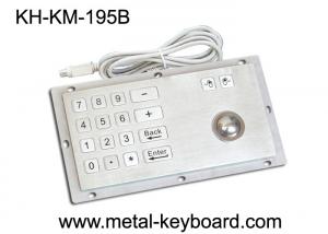 Quality Metal Access Kiosk Digital Stainless Steel Keyboard with trackball for sale
