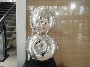 Quality Contemporary Art Stainless Steel Sculpture , Metal Garden Statues Sculptures for sale