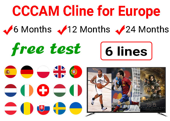 Quality Poland 6 Lines CCCam Cline Oscam Astra 19.2E Satellite TV Free Test For Europe for sale