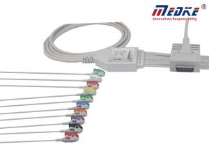 China Defibrilators Compatible Burdick Shielded DB15 EKG Machine Cable on sale