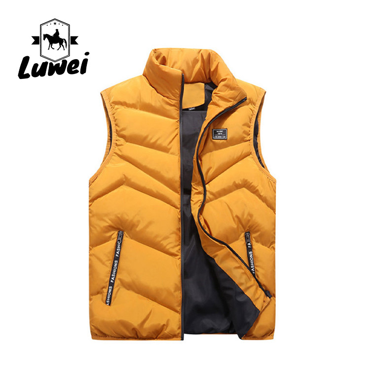 Winter Classic Plus Size Top Clothes Zipper Thick Utility Sleeveless Warm Cotton-padded Waistcoat Men Vest