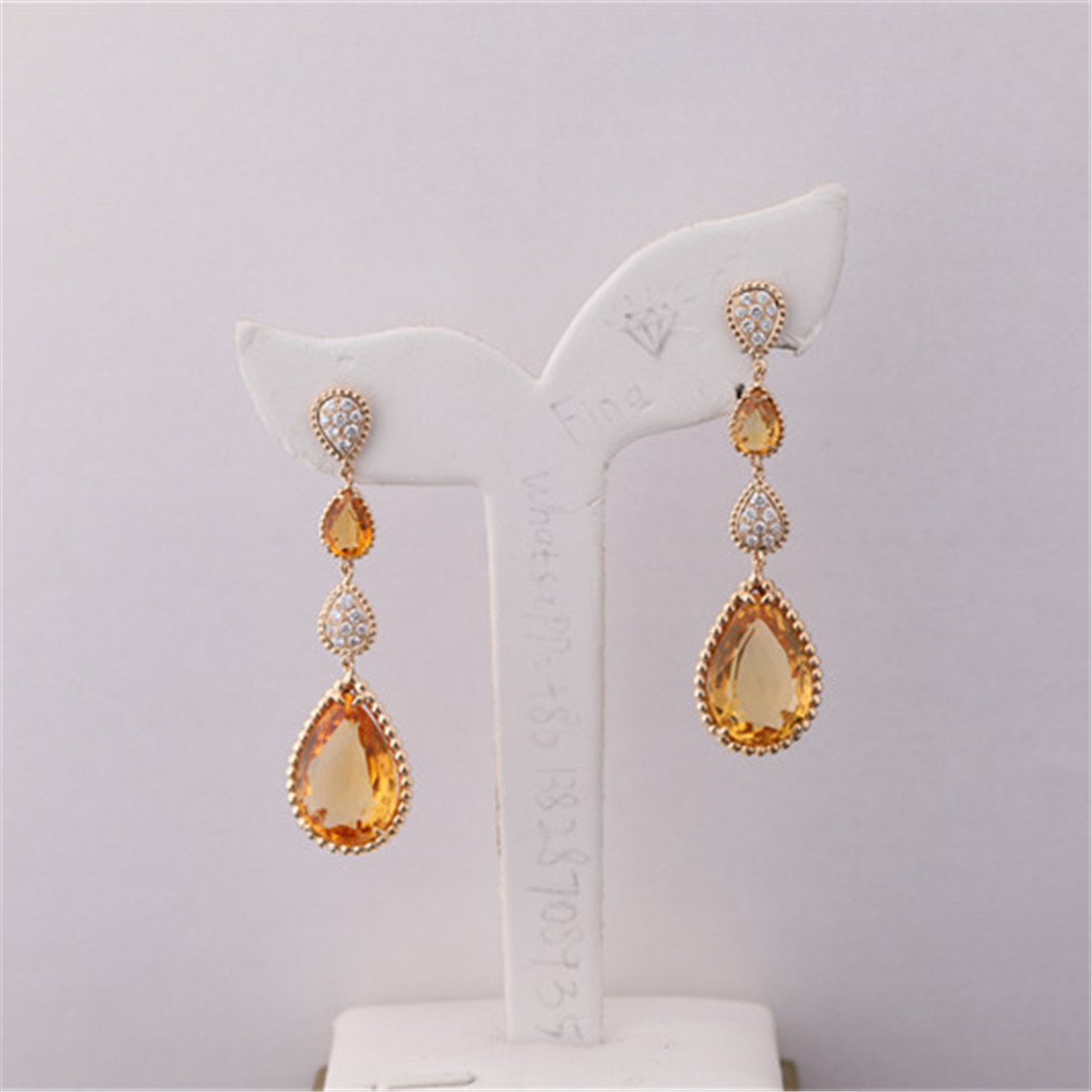 Quality 18K Yellow Gold Serpent Boheme 4 Motifs Earrings Citrine Pendant Earrings XS and L Motifs Ref JCO01279 for sale