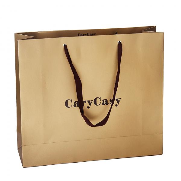 ... Clothing Shopping Bags, Personalized Paper Bag With Ribbon Handle