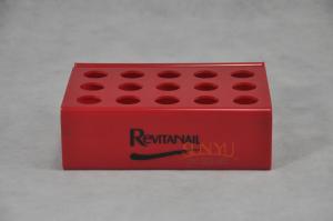 Quality Red Acrylic Nail Polish Display Rack With Laser Cutting Logo Painting for sale
