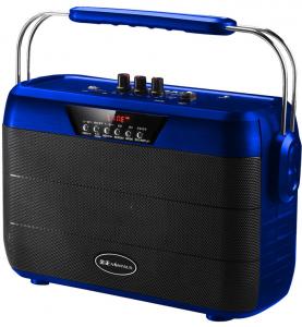 Quality Battery Powered Plastic Speaker Box With Wireless Microphone And Fm Radio for sale