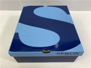 Quality Size Color Customized Mens Shoe Boxes With Lids Golden / Silver Hot - Stamping for sale