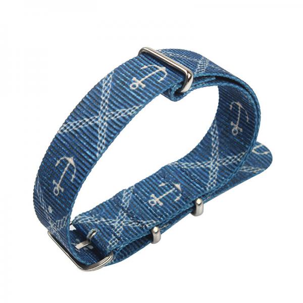 Buy ROHS  Navy Blue Watch Strap , 24mm Wide Nylon Watch Bands at wholesale prices