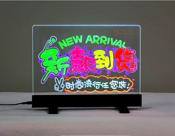 Quality Tabletop Sign Holders Acrylic Advertising Display With Colorful Led Display for sale