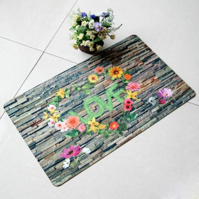 Quality Customized Rubber Floor Carpet Rectangular For Bedroom Decoration for sale