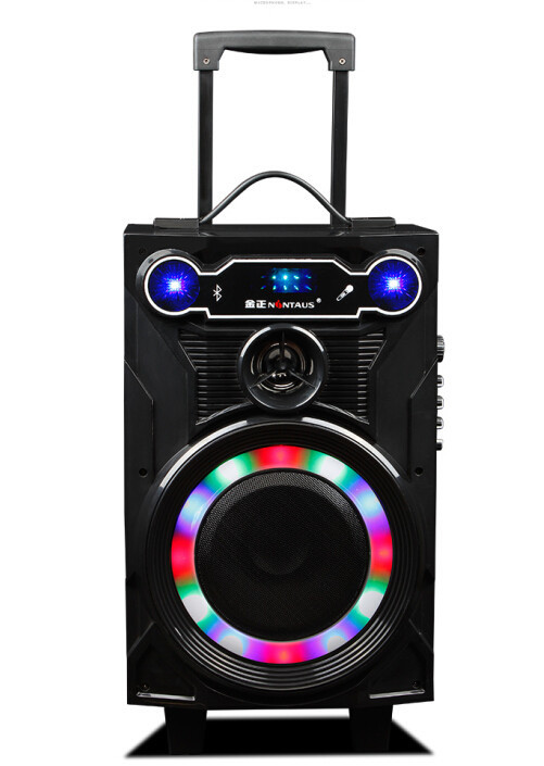 Buy cheap Led Lights Wooden Portable Wireless PA System With Trolley / Bluetooth Function from wholesalers