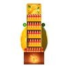 Quality Advertising 350g CCNB Corrugated Floor Drinks Display Stand Powder Coated for sale