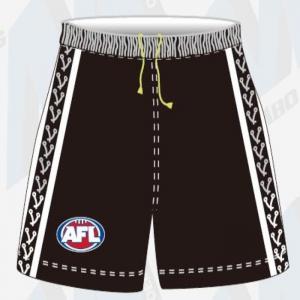 Quality Black 3.8cm Band Aussie Rules Shorts For Afl Football Fast Dry for sale