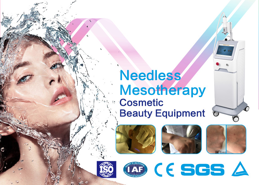 Quality Protable No Needle Cosmetic Laser Equipment 7MHZ Frequency No Radiation for sale