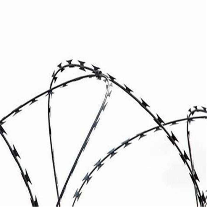 Quality 5-20kg/roll Galvanized Steel Barbed Razor Wire BTO-22 For Protection for sale