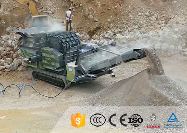 Quality AC Motor Stone Crusher Mobile / High Manganese Steel Mobile Crusher Plant for sale