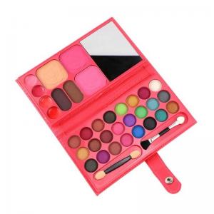 Quality Leather Empty Eyeshadow Containers 63 Colours Magnetic Palette With Mirror for sale