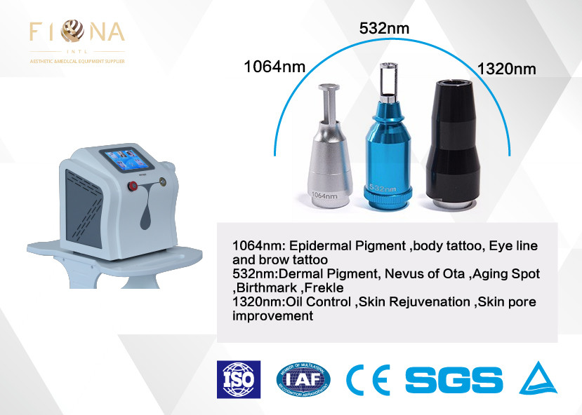 Quality 6 * 140mm Lamp Laser Tattoo Removal Machine 532nm Easy Operation CE Certification for sale
