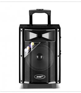 Quality Loud Portable Battery Powered Speakers On Wheels , Bluetooth Trolley Speaker for sale