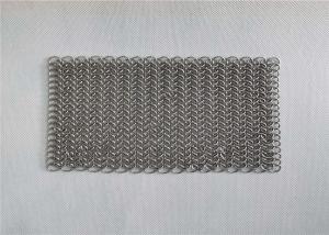 Quality 8x8 Inch Stainless Steel Cast Iron Pan Cleaner Chainmail Scrubbers for sale