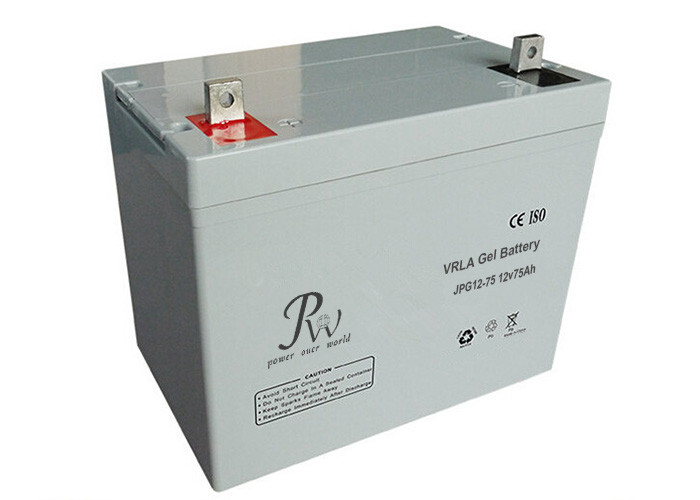 China Rechargeable Lead Acid Battery , High Power Density Gel Type Battery 75Ah 12v on sale