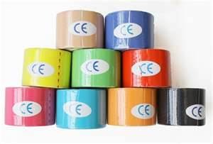 Quality Custom colorful Kinesiology sports strapping releasing paper tape for sports injures for sale