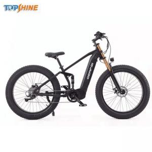 China Fat Tyre Electric Mountain Bicycles With 500W 48V Bafang Mid Driver Motor on sale