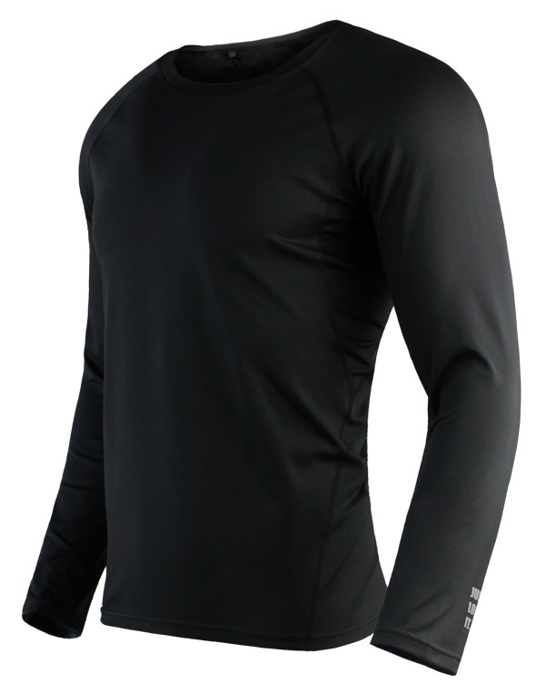 Quality Mens Traing Top Long Sleeve Compression Shirt / Baselayer Shirt Raglan Sleeve for sale