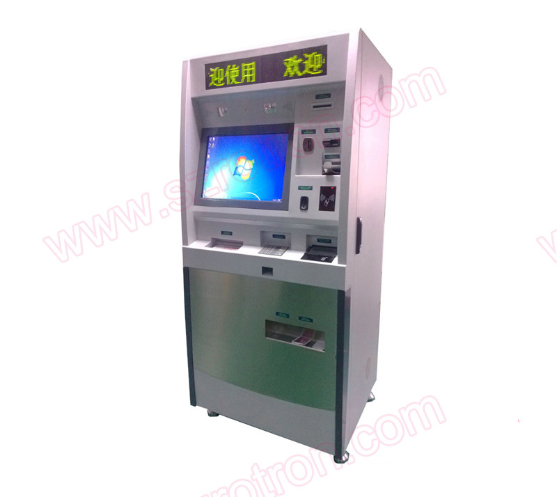 High quality 19 inch touch screen Currency exchange machine with coin hopper and passport reader