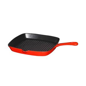 Quality ENAMELLED CAST IRON SQUARE GRILL SKILLET for sale