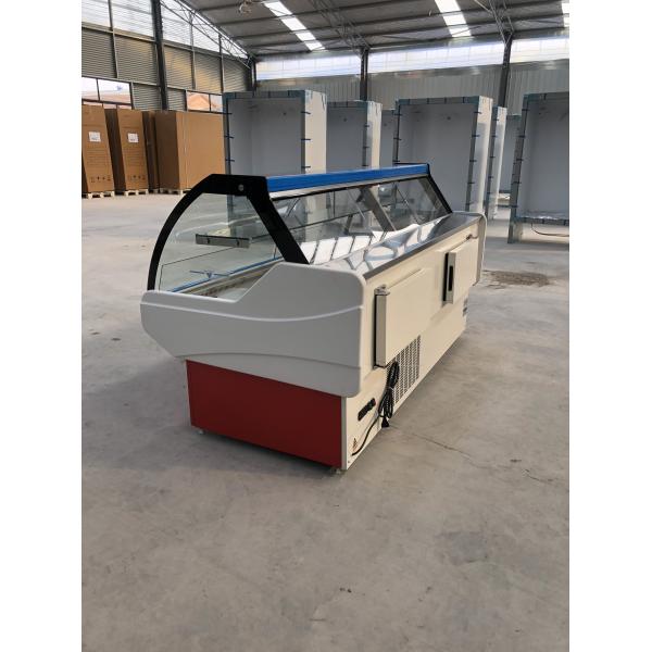 SEC Certificate Vitrinas Food Serve Over Counter Display Fridge For Fresh Meat
