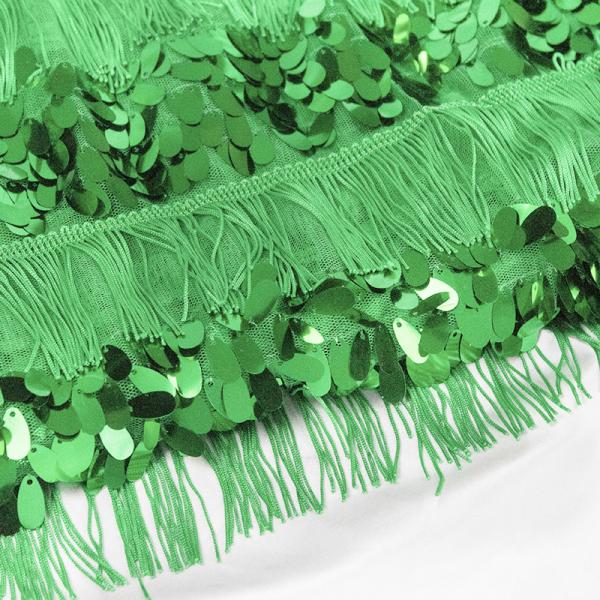 2021 Customized Sequin Embroidery Fabrics Tassels Upholstery Fabric Sequence Fabric for Garments Accessories