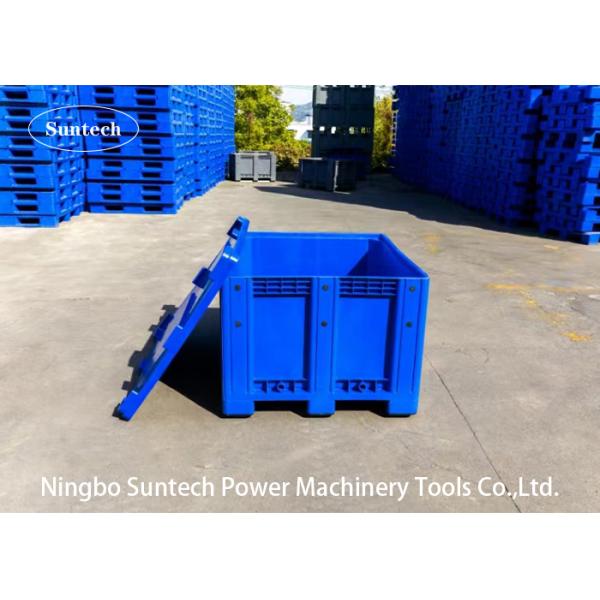 Stackable Heavy Duty Industry Use 20 EA Color Bule Bult Container Platic Storage Container Box