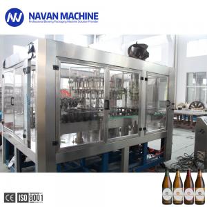 China Full Automatic Glass Bottle Beer Washing Filling Capping Machine With Crown Cap Bottling Plant on sale