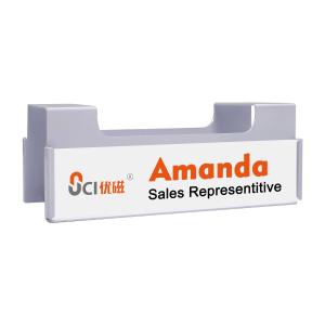 Magnetic Double Sidesd Display Cubicle Name Holder waterproof