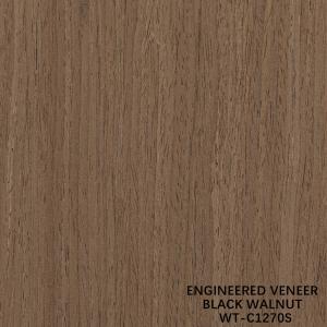 China Reconstituted American Walnut Wood Veneer 0.15-0.60mm Customized Service Quarter Cut Fine Line For Decoration on sale