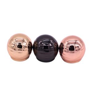 China Rose Gold Ball Zinc Alloy Perfume Bottle Top High End Design For Antique Perfume Bottles on sale